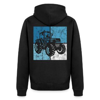 Tracteurs tracteurs tracteurs tracteurs tracteur rétro ferme - Veste à capuche bio Premium Unisexe - noir - Dos - Nico (187cm)