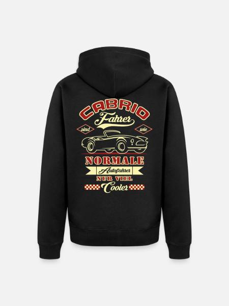 Cabrio Fahrer sind wie normale Autofahrer - Unisex Premium Bio Zip Hoodie - Schwarz
