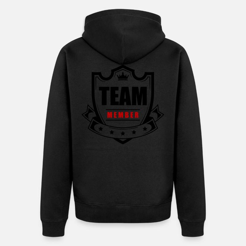 Membre de l’équipe - Veste à capuche bio Premium Unisexe - noir