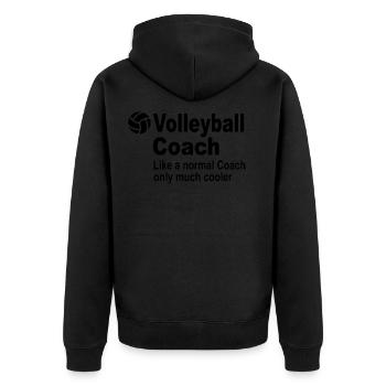 Volley-ball Coach - Beach Volley-Ball Coach - Veste à capuche bio Premium Unisexe - noir - Dos - Nico (187cm)