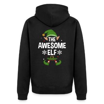 Le groupe familial Awesome Elf Party Matching X-Mas - Veste à capuche bio Premium Unisexe - noir - Dos - Nico (187cm)