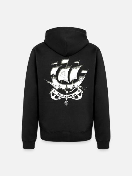 Klaipeda Lithuania - Unisex Premium Organic Zip Hoodie - black