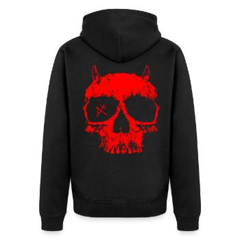 Diable Rouge - Veste à capuche bio Premium Unisexe - noir - Dos - Nico (187cm)