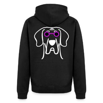 Cool Great Dane avec des lunettes de soleil - Veste à capuche bio Premium Unisexe - noir - Dos - Nico (187cm)