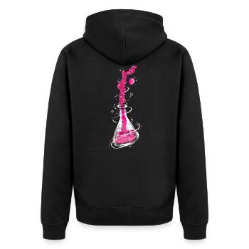 Chemistry I test tube laboratory microscope for - Unisex Premium Organic Zip Hoodie - black - Back - Nico (187cm)