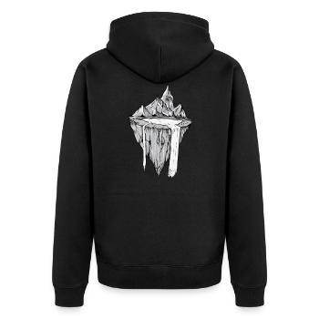 Geology I Science Earth's crust Motif for - Unisex Premium Organic Zip Hoodie - black - Back - Nico (187cm)