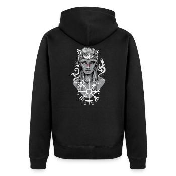 Valkyrie I Valkyrie Viking Valhalla motif for - Unisex Premium Organic Zip Hoodie - black - Back - Nico (187cm)