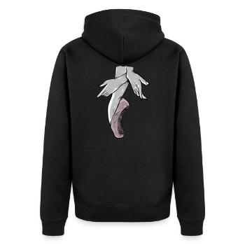 Ballett I Ballettschuhe Ballettkleid Motiv für - Unisex Premium Bio Zip Hoodie - Schwarz - Hinten - Nico (187cm)