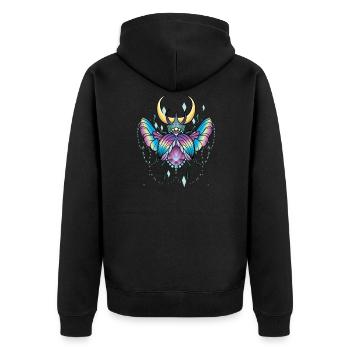 Scarabée égyptien I Bousier Porte-bonheur - Veste à capuche bio Premium Unisexe - noir - Dos - Nico (187cm)