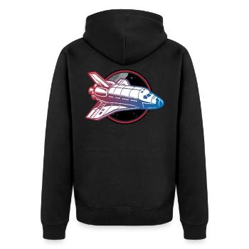 navette spatiale pour vaisseau spatial - Veste à capuche bio Premium Unisexe - noir - Dos - Nico (187cm)