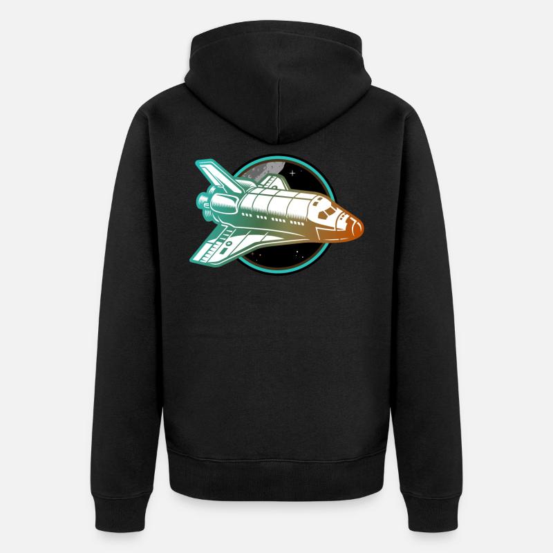 navette spatiale pour vaisseau spatial - Veste à capuche bio Premium Unisexe - noir