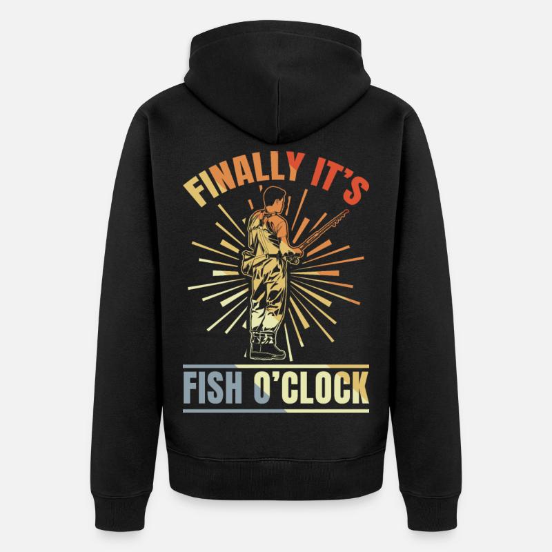 Enfin, c’est l’horloge des poissons - Veste à capuche bio Premium Unisexe - noir
