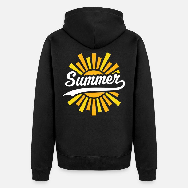 Soleil d’été - Veste à capuche bio Premium Unisexe - noir