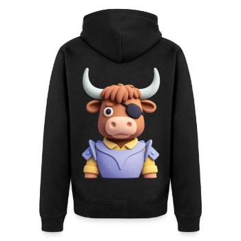 PIRATE BULL - baby & kids - Veste à capuche bio Premium Unisexe - noir - Dos - Nico (187cm)