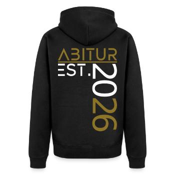 Abitur 2026 - Veste à capuche bio Premium Unisexe - noir - Dos - Nico (187cm)