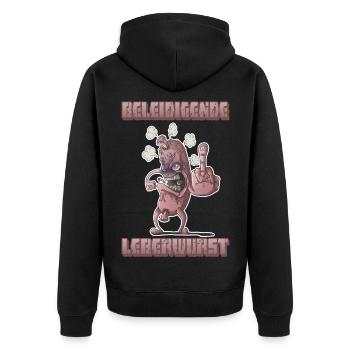 Insulter la foie wurst - Veste à capuche bio Premium Unisexe - noir - Dos - Nico (187cm)