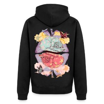 RÊVES DE CHATON - Veste à capuche bio Premium Unisexe - noir - Dos - Nico (187cm)