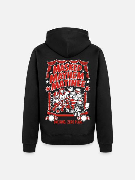 Masked Mayhem Wrestling Chaos - Unisex Premium Bio Zip Hoodie - Schwarz