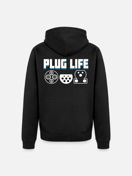Elektrofahrzeug-Stecker EV Driver Charging - Unisex Premium Bio Zip Hoodie - Schwarz