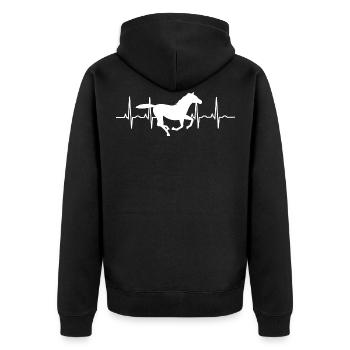 Équitation cheval CHEVAL ECG Chevaux Poney Équitation - Veste à capuche bio Premium Unisexe - noir - Dos - Nico (187cm)