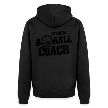 Basket-ball coach - Veste à capuche bio Premium Unisexe - noir - Dos - Nico (187cm)