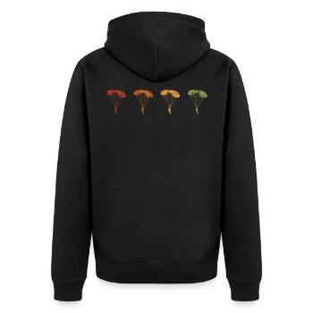 Fallschirmspringer Fallschirm Fallschirmspringen - Unisex Premium Bio Zip Hoodie - Schwarz - Hinten - Nico (187cm)