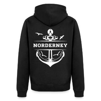 Norderney - Veste à capuche bio Premium Unisexe - noir - Dos - Nico (187cm)