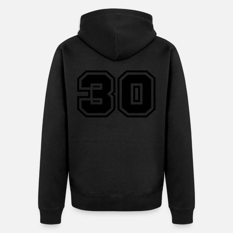 30 nombre symbole - Veste à capuche bio Premium Unisexe - noir