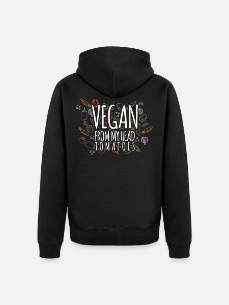 Végétaliens - Veste à capuche bio Premium Unisexe - noir