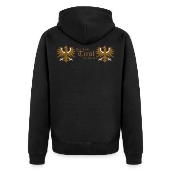 La loyauté du pays du Tyrol - Veste à capuche bio Premium Unisexe - noir - Dos - Nico (187cm)