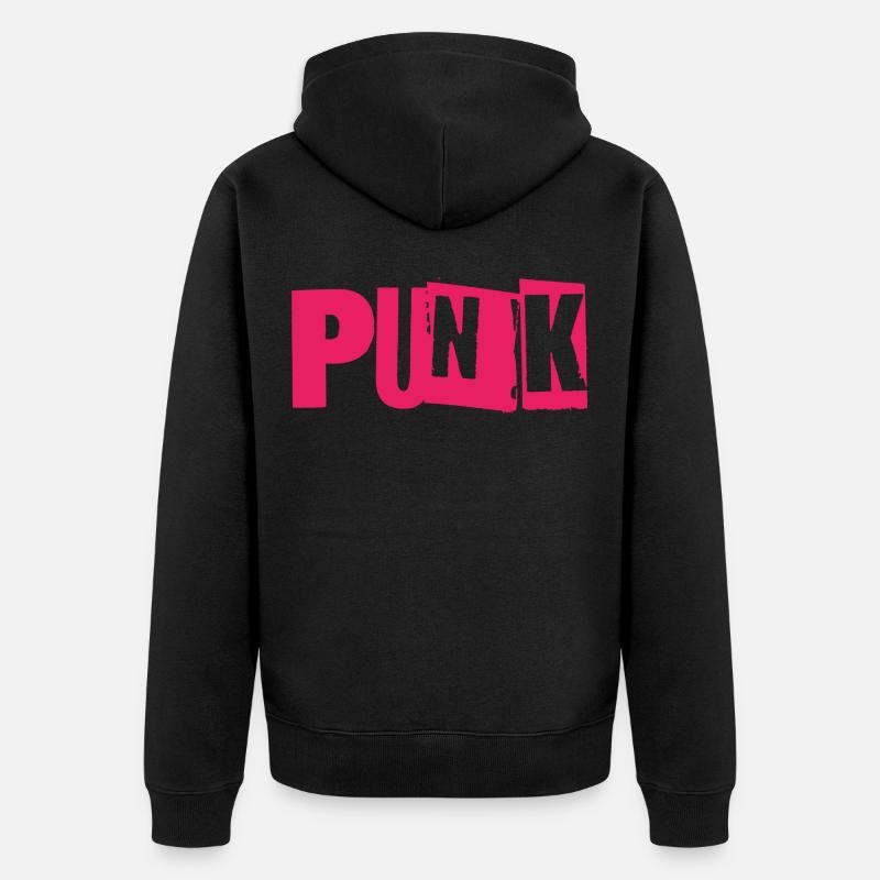 Bug punk Néon - Veste à capuche bio Premium Unisexe - noir