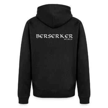 Berserker Sports Wiking Clothing - Unisex Premium Bio Zip Hoodie - Schwarz - Hinten - Nico (187cm)