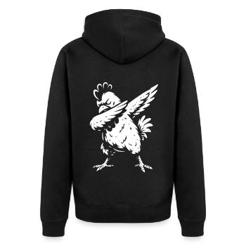 Dabbing Poulet - Dab Dance - Cadeau - Veste à capuche bio Premium Unisexe - noir - Dos - Nico (187cm)