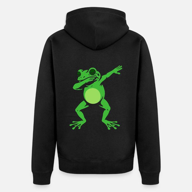Dabbing Frog - Dab Dance - Cadeau - Veste à capuche bio Premium Unisexe - noir