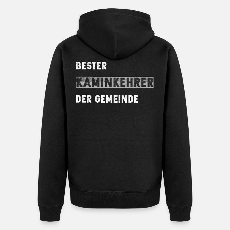 Bester Kaminkehrer in der Gemeinde - Unisex Premium Bio Zip Hoodie - Schwarz