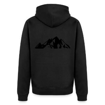 berge symbol - Veste à capuche bio Premium Unisexe - noir - Dos - Nico (187cm)