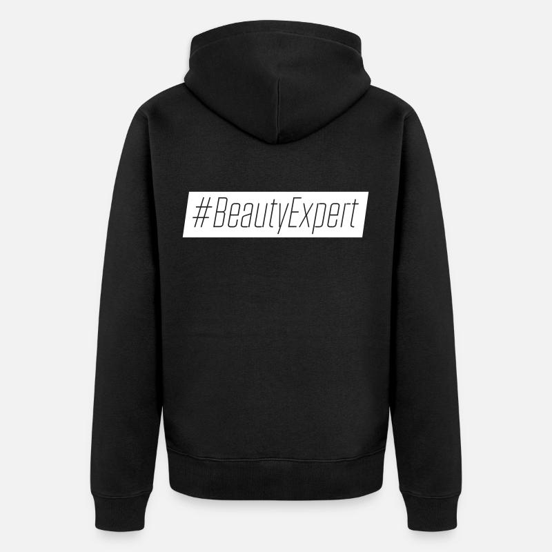 Schönheits Experte - Unisex Premium Bio Zip Hoodie - Schwarz
