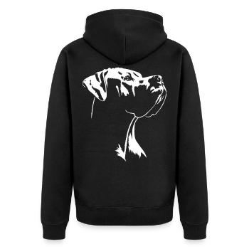 Dogue Argentino Silhouette Chien Chiens Wilsigns - Veste à capuche bio Premium Unisexe - noir - Dos - Nico (187cm)