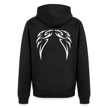 tattoo wings - Veste à capuche bio Premium Unisexe - noir - Dos - Nico (187cm)