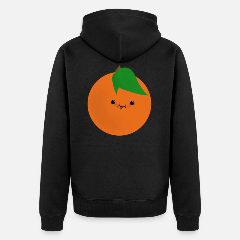 orange mignon - Veste à capuche bio Premium Unisexe - noir