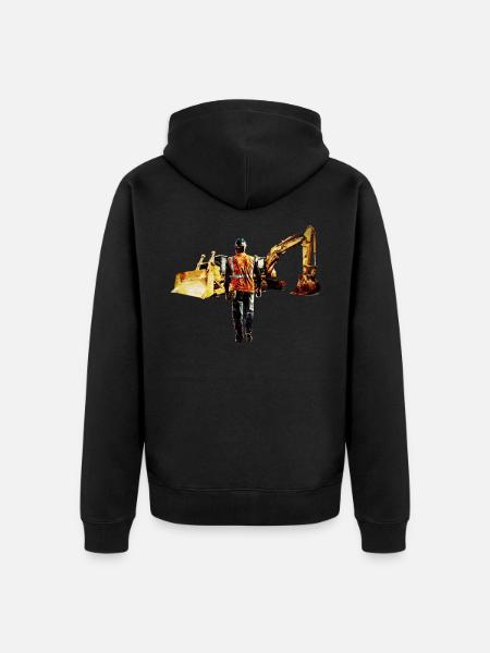 Diggers and Dozers - Unisex Premium Organic Zip Hoodie - black