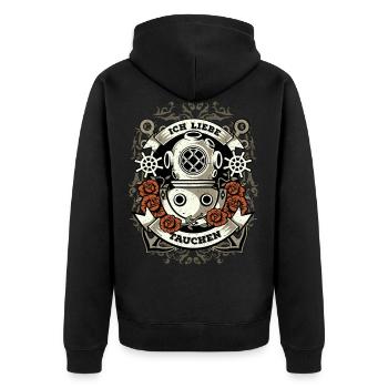 J'adore la plongée - Veste à capuche bio Premium Unisexe - noir - Dos - Nico (187cm)