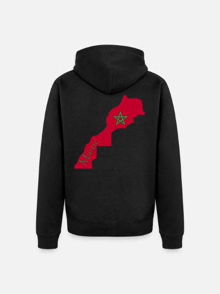 Morocco 2 - Unisex Premium Organic Zip Hoodie - black