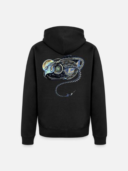 Alien biomechanics - Unisex Premium Organic Zip Hoodie - black