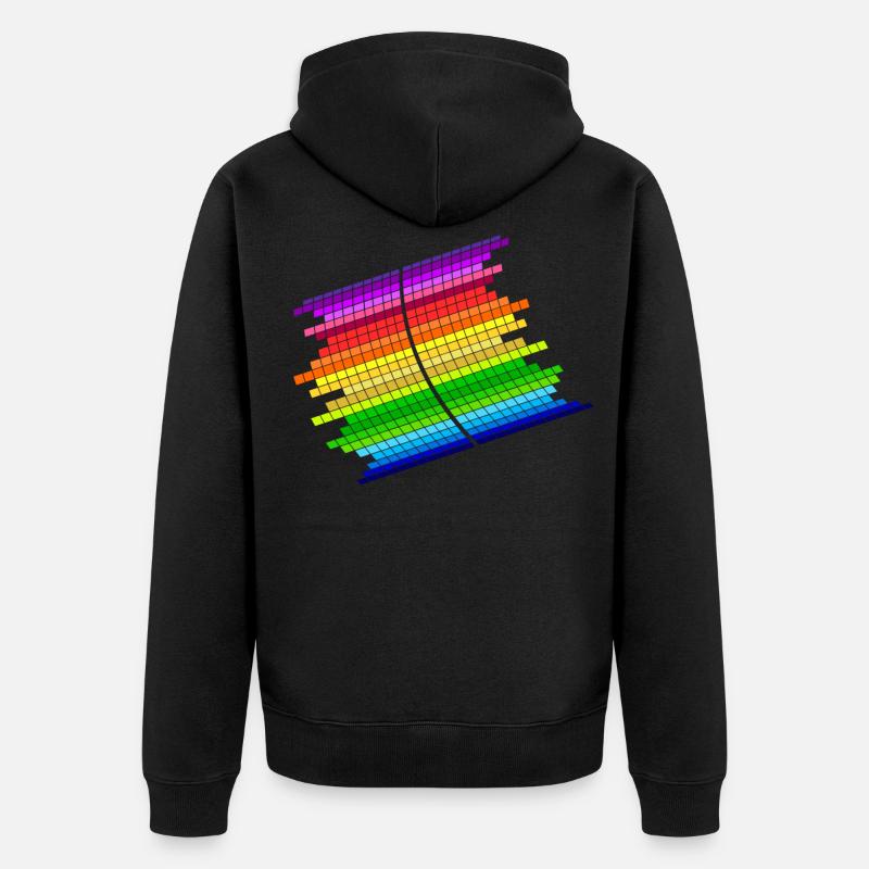 RainBow Equalizer - Unisex Premium Bio Zip Hoodie - Schwarz