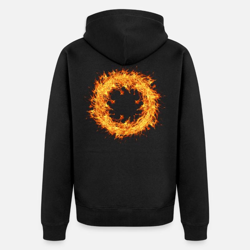 Cerchio di fuoco - Veste à capuche bio Premium Unisexe - noir