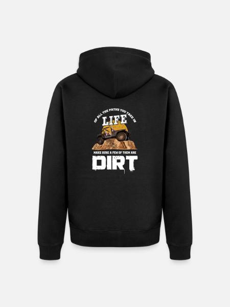 Schmutz Jeep - Unisex Premium Bio Zip Hoodie - Schwarz