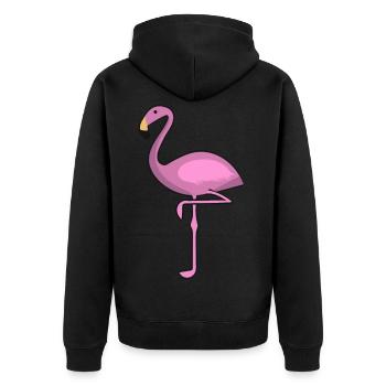 flamant - Veste à capuche bio Premium Unisexe - noir - Dos - Nico (187cm)