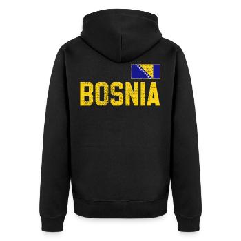 Bosnie - Veste à capuche bio Premium Unisexe - noir - Dos - Nico (187cm)