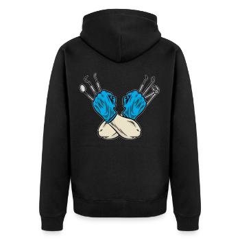 dentiste - Veste à capuche bio Premium Unisexe - noir - Dos - Nico (187cm)